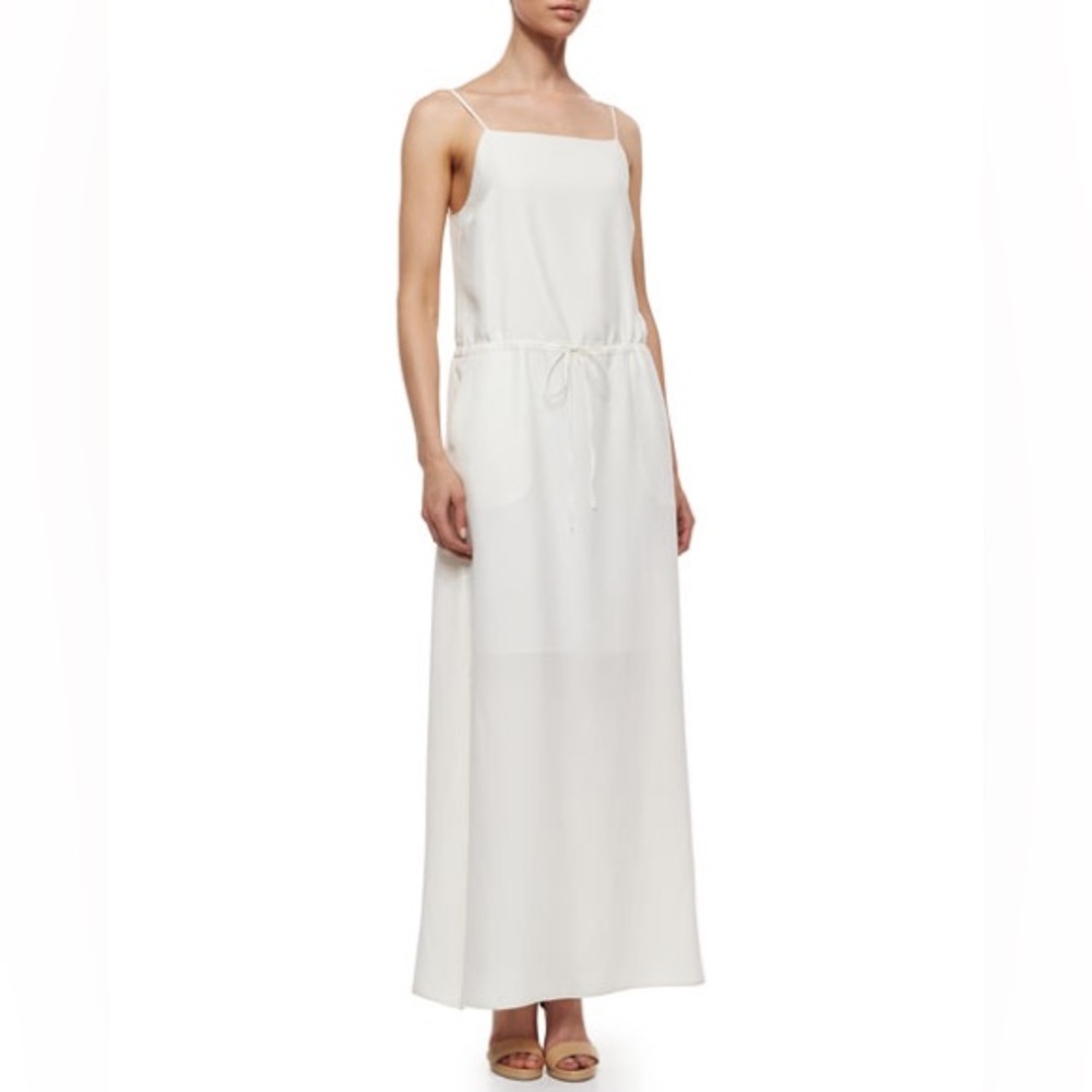 Theory Ralene Ivory Silk Dress
